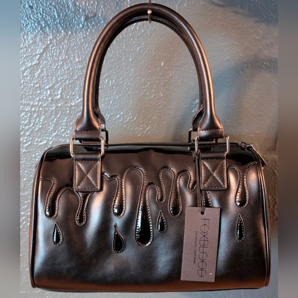Foxblood Black Oil Slick Mini Bag NWT
